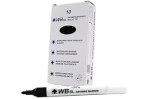 Whitebox Whiteboard Marker Bullet Tip Black [Pack 10]