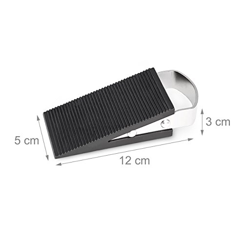 Türkeil Set 8-teilig Edelstahl Türstopper silber/schwarz - 3