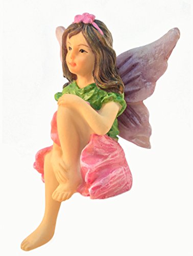 Emma, die sitzende Gartenfee – eine Outdoor / Indoor Miniatur-Fee-Statue für Ihre Feengarten – Fairy Garden - 2