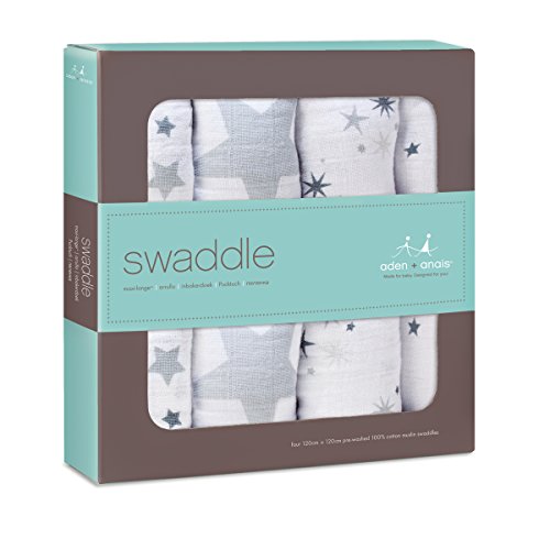 aden + anais 2038G Classic Swaddle Twinkle, 4er pack - 2