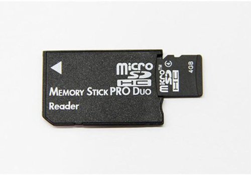 Micro SD SDHC TF MEMORY STICK zu Memory Stick MS Pro Duo Kartenleser PSP Adapter Converter - 2