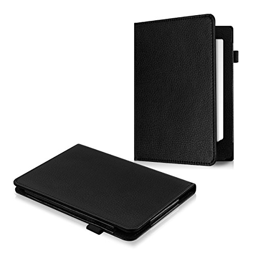 kwmobile Flip Hülle Case für Kobo Aura H2O – eReader Tasche Schutzhülle Cover Kunstleder Bookstyle in Schwarz - 5