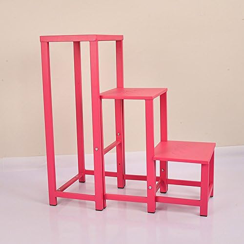 Children High Chair Multi-function Stool / Folding Stool / Changing Shoes Stool / Home Ladder Stool / Three-story Climb Stool / Thickening Steel Stool (5 Colors Optional) ( Color : D )