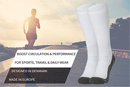 Kompressionsstrümpfe von DANISH ENDURANCE // (Weiß/Grau, EU 35-38 // UK 3-6) - 2