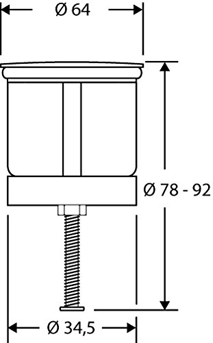 Waschbeckenstöpsel Design Flamingo Paradise Groß , Abfluss-Stopfen aus Metall , Excenterstopfen , 64 mm - 3