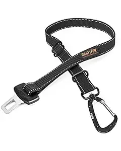 Mighty Paw Dog Seat Belt | Pet Safety Belt, Created with Human Seatbelt Material. All-Metal Hardware with Adjustable Length Strap. Exceeds Dog Safety Standards. Keep Your Dog Secure in The Car