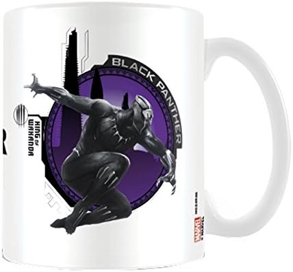 Black Panther Mug King Of Wakanda Logo Official Marvel White One Size