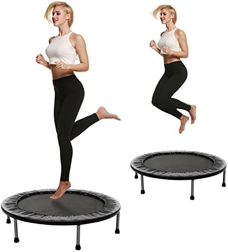 hippier Mini Trampoline - 36 inch Exercise Aerobic Fitness Bounce Rebounder [UK STOCK] (Black)