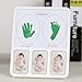 Produktbild Baby Hand und Fuß Tinte Baby-Hand- und Fußdruck - PP, Creative Green Fashion Set Wandbehang 2 mit Baby 100 Tage alte Handabdrücke fötales Haar-Kollektion Gedenkwachstum staubdichter Farbfotorahmen -9