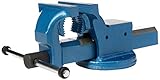 De acero forjado Kiesel Werkzeuge - Tornillo de banco paralelo, 1 pieza, RAL 5001, MAK 125
