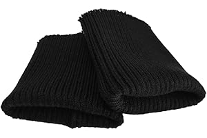 USIT, Polsi in Maglia Pesante, 8x9 cm, Ideali per Riparare Giubbotti e Bomber, 1 Paio, Nero