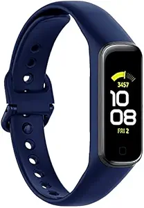 [Strap ONLY] TKM Silicone Bands Compatible for Samsung Galaxy Fit E, Soft Sport Silicone Replacement Straps Wristbands for Galaxy FitE SM-R375 Watch for Boys & Girls.(Watch is NOT Included) (Blue)