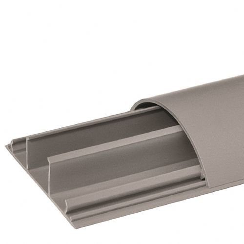 Preisvergleich Produktbild StilBest Kabelkanal Halbrund Schraubbar Selbstklebend Schacht Leiste grau (70x20x2000mm Selbstklebend)