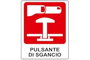 SOCIAL CRAZY CARTELLO SEGNALETICO - pulsante di sgancio - Con Adesivo in Vinile e Pannello in Forex (Pannello 5mm Stampato)