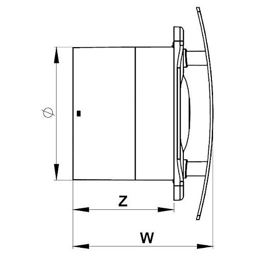 Bad Küche Bad Wand Lüftung Abluftventilator mit Zugschnur 6 „150 mm weiß - 5