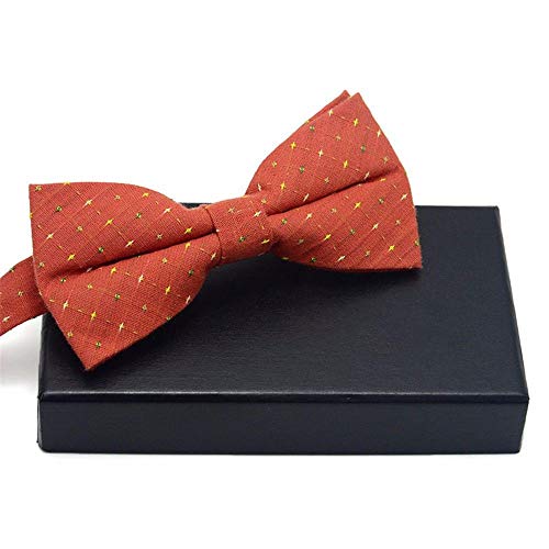 Preisvergleich Produktbild WUNDEPYTIE Fliege Baumwolle Hochzeit britischen Business Kleid Muster Orange Krawatte