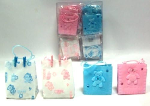 Idea favours: Bag sugared almonds - pink - blue - with teddy bear