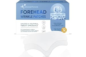 NNPCBT Forehead Wrinkle Patches, Overnight Silicone Wrinkle Patch 12 Pcs, Collagen Anti Wrinkle Patches for Fine Lines & Frown Lines