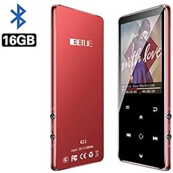 Lecteur MP3 BENJIE de Musique Bluetooth HiFi 2,4 Pouces avec Radio FM/enregistreur Vocal/Lecture vidéo/Lecture de Texte, 16 Go Extensible 128 Go