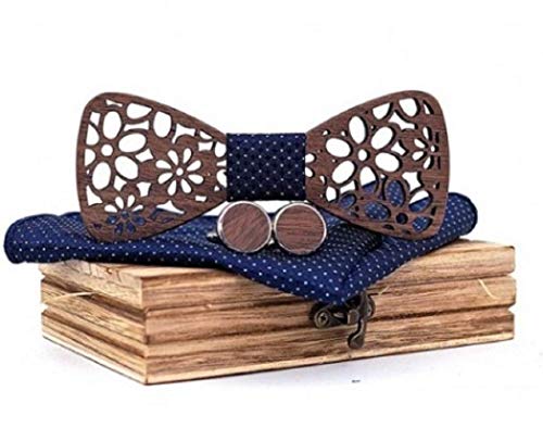 BeForBio - Pajarita de madera hecha a mano, elegante y a la moda, accesorio de moda o idea de regalo Fácil de ajustar.