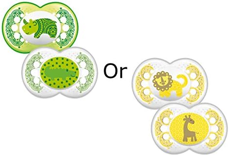 Baby Soother Dummy Pacifier Teat Nipple 0m+ / 6m+ 2 Pack Boy / Girl Mam Clear (Neutral 6m+)