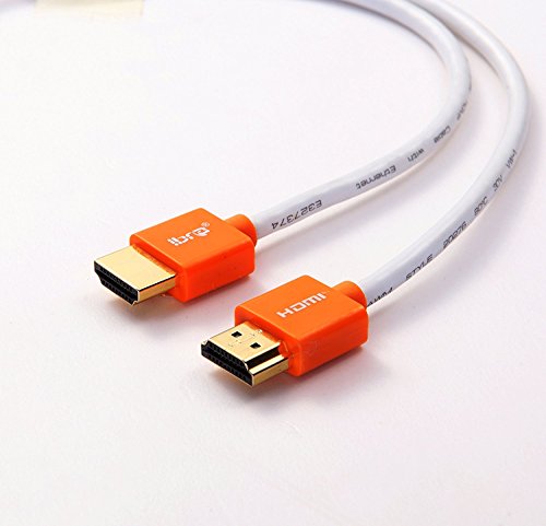 Ultra HD 4k HDMI Kabel 1.4a / 2.0 High Speed with Ethernet neues Kabel 3 fach geschirmt inkl. Stecker- und Kontaktschirmung 2160p Full HD 1080p 3D ARC CEC – 1m IBRA SLIM - 6