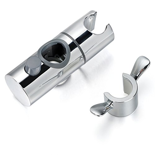 Preisvergleich Produktbild Brausehalter, EZfull Handbrause Halterung Schieber Gleiter Halter Brausehalter ABS Grade Kunststoff Chrome fertig Für 24 mm Slide Bar Dusche