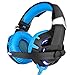Price comparison product image Saniswink USB Wired Gaming Headsets, K2 7.1 Surround Sound Gaming Headset Wired Headphones for PS4 Xbox One Computer Blue