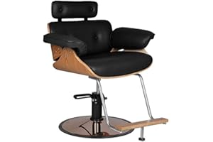 ‎ACTIVESHOP Activeshp Florence Friseurstuhl Friseursessel Barberstuhl Bedienungsstuhl Friseureinrichtung Schwarz | 360 Grad drehbar | höhenverstellbar mit hydraulikpumpen |