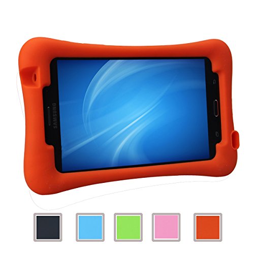 NEWSTYLE Samsung Galaxy Tab 4 7.0 Kinderfreundliche Silikon Hülle Schutzhülle Tasche Case für Samsung Tab 4 SM-T230 / T231 / T235 (7 Zoll) - Orange
