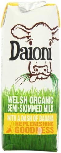 Daioni Organic Banana Flavour Milk 250 ml (Pack of 12)