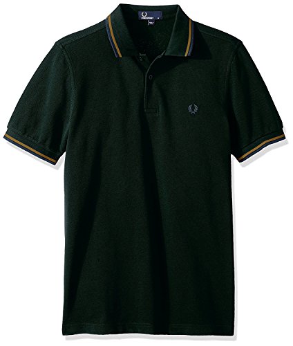 Fred Perry Twin Tipped Shirt, Polo para Hombre, Verde (Green E02) XX-Large (Tamaño del Fabricante:XXL)