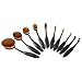 10pcs Beauty Toothbrush Shaped Flawless Foundation Face Power Blushes Makeup Oval Cream Puff Brushes Set