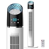 WJSW Ventilateur portatif Compact de climatiseur à la Maison Refroidisseur d'air sans Lame Silencieux pour la Commande à Distance de Table de Chevet de Bureau (Couleur: B)