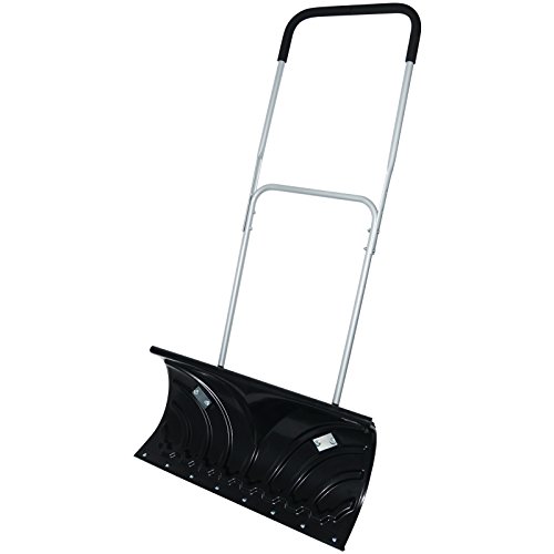 WOLTU #145 Schneeschieber Schneeschippe Schneeschieber mit Rädern Schnee Schaufel Schieber Länge:130cm (2745 Schwarz) - 2
