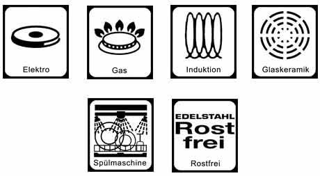 Kochtopfset, Topfset, Kasserolle ,Kochtopf, 10-tlg., 5 Kochtöpf, 1 Kasserolle - 3