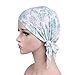 Produktbild SuperSU Elastisch Hat Mütze Plissiert Turban Vintage Style Kopftuch Turban Hijab Mode Chemo Hut Beanie Turban Kappen Satin Bonnet Yogakappe Hut Schal Turban Kopf Wrap Cap Ideal für Kostüme (G)