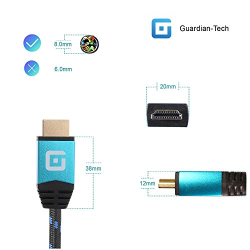 Guardian Premium 4K HDMI Kabel 10 Meter | HDMI 2.0b, UHD bei vollen 60Hz, HDR, 3D - 7