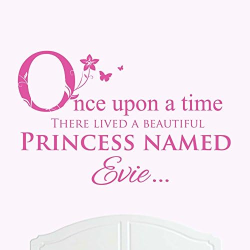 A Beautiful Princess Named Evie Large Once Upon a Time Wall Sticker / Decal Bed Room Art Girl / Baby