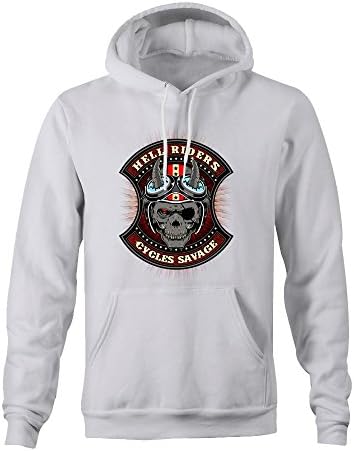 Hell Riders Savage Hoodie - White - Small