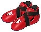 Red kickboxing boots semi/full contact kick boxing boots foot pad kids/Adults kick boxing foot pads