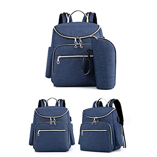 Preisvergleich Produktbild LULUDP Outdoorrucksack Taschen Mamabeutel Multifunktions-Waschbeutel mit großer Kapazität, Aufbewahrungstasche, Kosmetiktasche, Reise-Aufbewahrungstasche, Umhängetasche, tragbarer, intelligenter USB-L