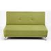 Children's Convertible 2 Seater Clic Clac Sofa Bed - Lime Green