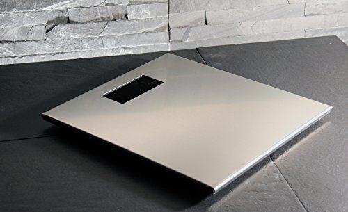 Designwaage, Personenwaage bis 150Kg mit Jumboanzeige, matt geschliffenes Edelstahl - 2