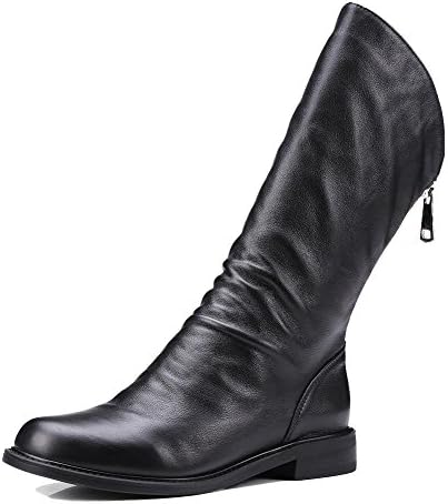 Martens Boots Fashion Women-Adult LS150919 Rear Zipper Accessories,GJDE , black , 38