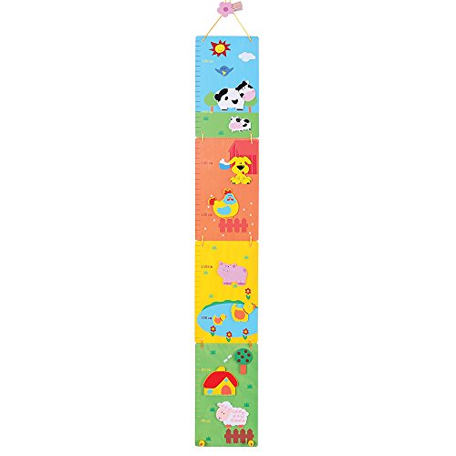 Children's Wooden Farm Themed Height Chart
