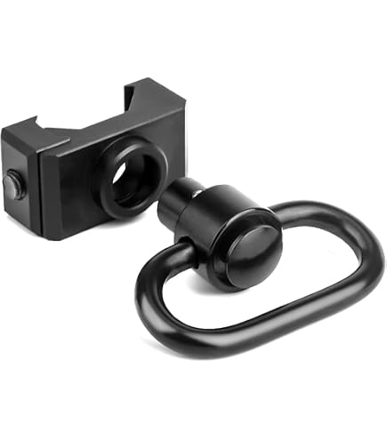 QD Support Pivotant 360° Adaptateur Sangle 1.25" Bouton-Poussoir - Pour Rail 20mm Chasse Tactique