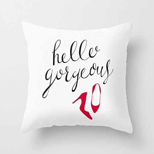 YUIEND Hello Gorgeous Throw Pillow Cover Pillowcase Cushion Cover 16 X 16