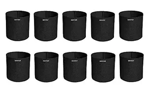 OXYPOT Air Pruning Geo Fabric Smart Plant Grow Bags for Home, Terrace, Balcony, Hotels, Resorts, Offices & Hospitals (6.5 X 7.25 Inches = 1 Gallon) - Pack of 10 Bags