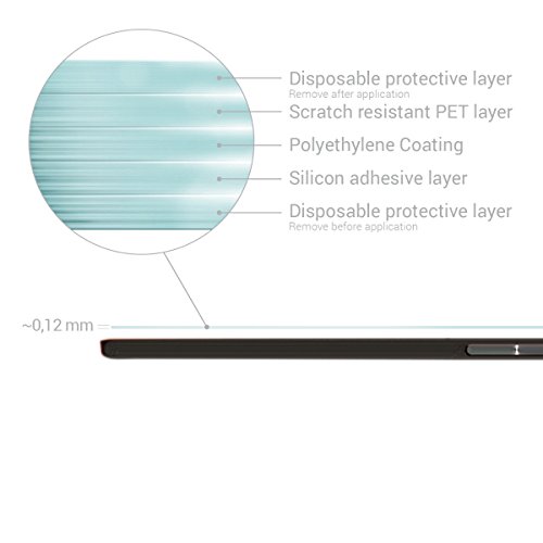 kwmobile Folie matt für Lenovo YOGA Tablet 3-10 Displayschutzfolie – Schutzfolie Displayschutz Anti-Fingerabdruck Displayfolie entspiegelt - 3